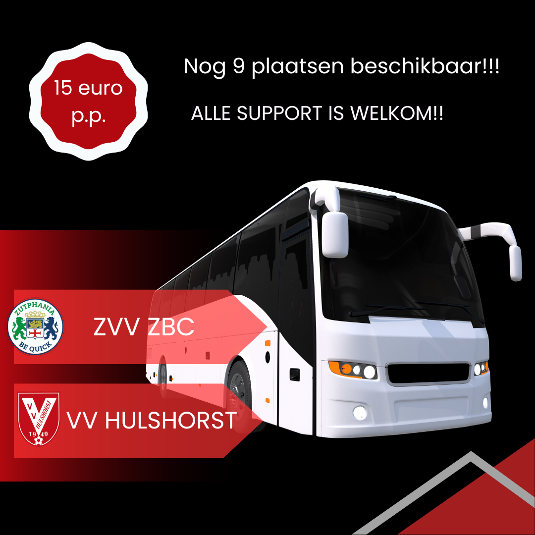 Nog 9 plekken vrij in de bus!