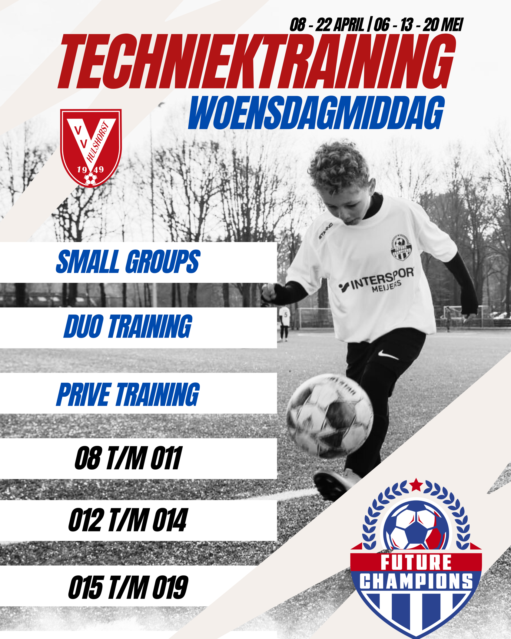 Hoogwaardige techniektrainingen van Future Champions